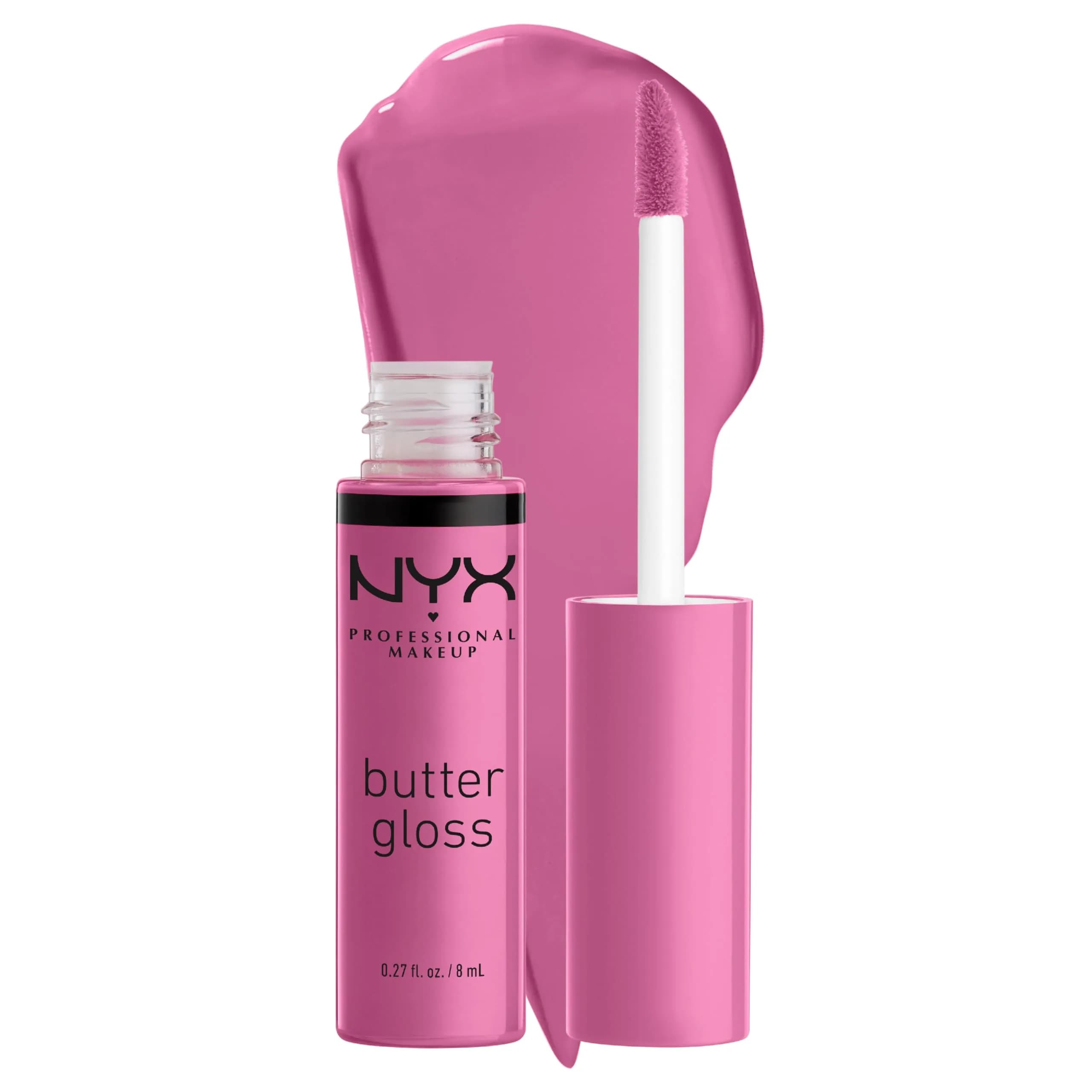 NYX PROFESSIONAL MAKEUP Butter Gloss Bling Lip Gloss, Hustla (7.65 ml / 0.27 Fl Oz) | Vegan & Non-Sticky Shine — 04 Merengue