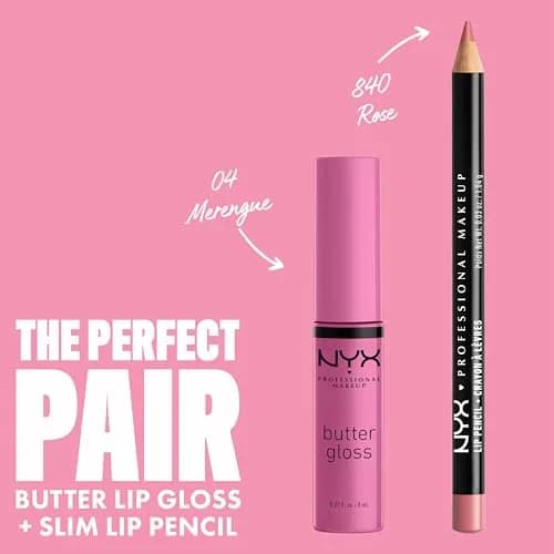 NYX PROFESSIONAL MAKEUP Butter Gloss Merengue (Pink Lilac) 8ml (0.27 Fl Oz) | Non-Sticky Sheer to Medium Coverage thumbnail 4