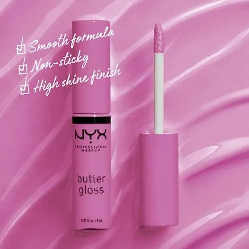 NYX PROFESSIONAL MAKEUP Butter Gloss Merengue (Pink Lilac) 8ml (0.27 Fl Oz) | Non-Sticky Sheer to Medium Coverage thumbnail 2