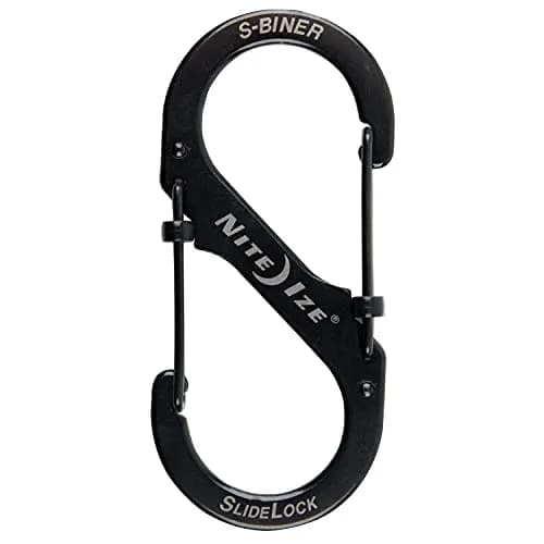 Nite Ize S-Biner Slide Lock Carabiner #4 - 75lb Capacity, Black | Secure Dual Gate Locking thumbnail 2
