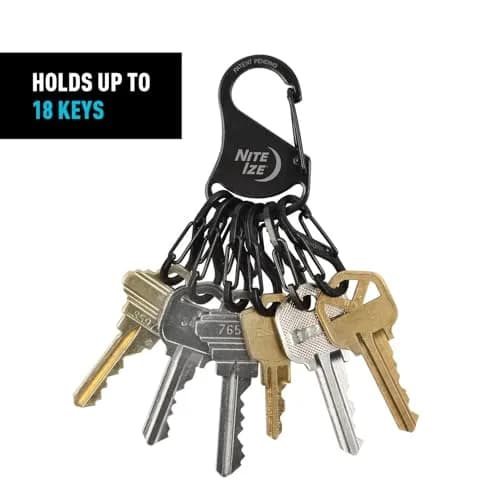 Nite Ize KeyRack Steel S-Biner Key Chain Black | Durable Stainless Steel Organizer thumbnail 4