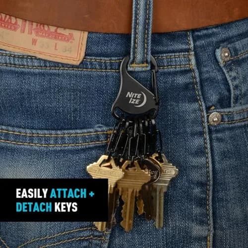 Nite Ize KeyRack Steel S-Biner Key Chain Black | Durable Stainless Steel Organizer thumbnail 5