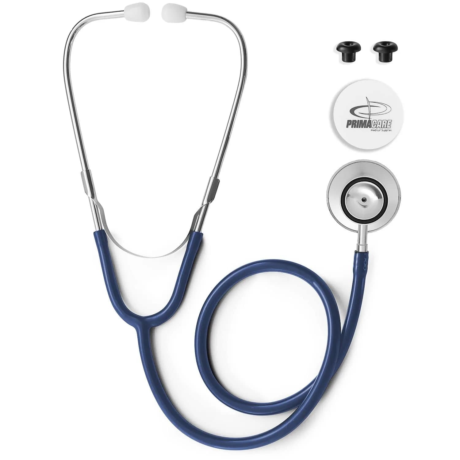 Primacare Adult Size 22 Inch Stethoscope Blue | Lightweight Aluminum Dual Head for Diagnostics — Blue