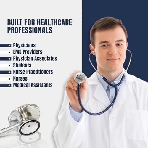 Primacare Adult Size 22 Inch Stethoscope Blue | Lightweight Aluminum Dual Head for Diagnostics thumbnail 7
