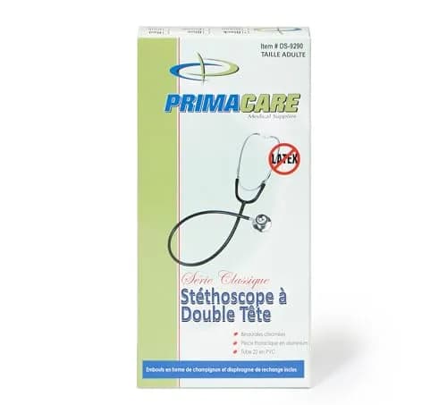 Primacare Adult Size 22 Inch Stethoscope Blue | Lightweight Aluminum Dual Head for Diagnostics thumbnail 8