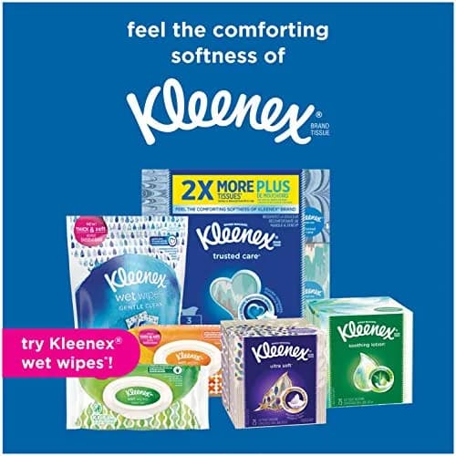Kleenex Ultra Soft Facial Tissues, 3-Ply, White, 75 Tissues/Box (Pack of 4) | Gentle & Absorbent thumbnail 6