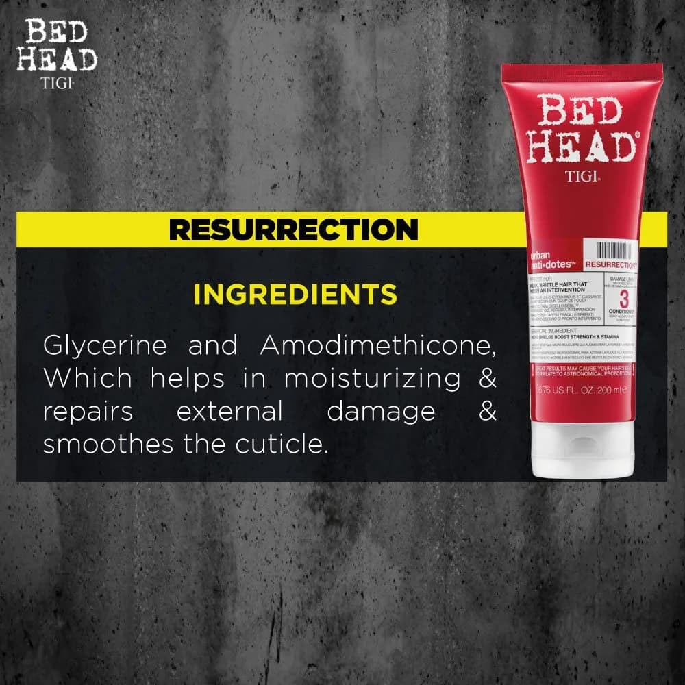 Bed Head Resurrection Conditioner 200ml (6.76 Fl Oz) | Revives Lifeless Hair with Thermal Protection - view 5