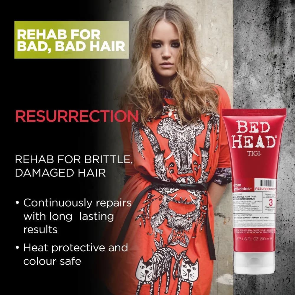 Bed Head Resurrection Conditioner 200ml (6.76 Fl Oz) | Revives Lifeless Hair with Thermal Protection - view 7
