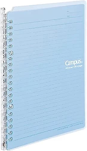 KOKUYO Smart Ring Binder Notebook, A5 Light Blue, 25 Sheets Capacity | Acid-Free Paper — Light Blue