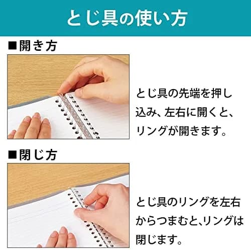 KOKUYO Smart Ring Binder Notebook, A5 Light Blue, 25 Sheets Capacity | Acid-Free Paper thumbnail 5