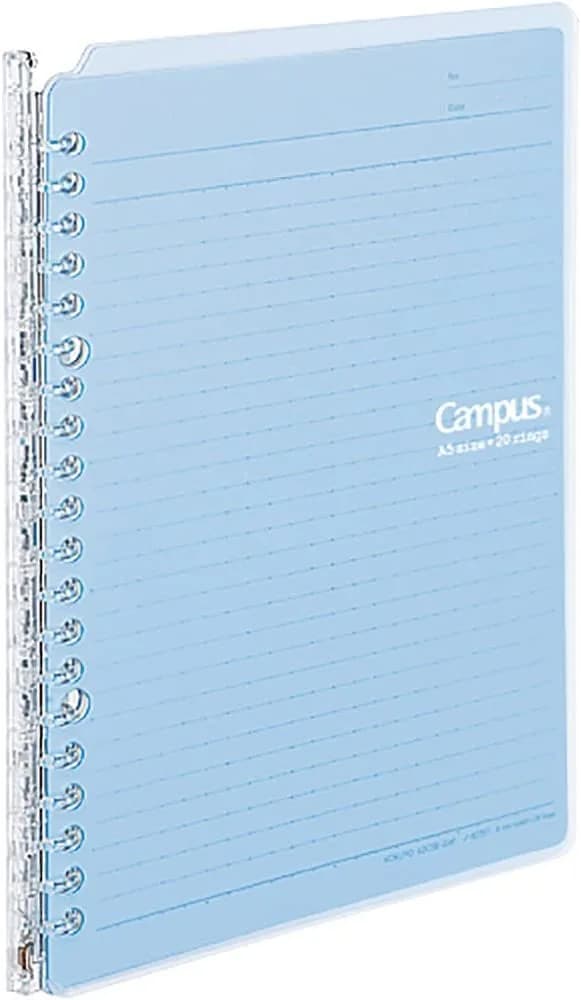 KOKUYO Smart Ring Binder Notebook, A5 Light Blue, 25 Sheets Capacity | Acid-Free Paper - main product image