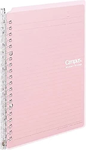 KOKUYO Smart Ring Binder A5 Light Pink | Up to 25 Sheets, Lockable Slim Notebook thumbnail 1