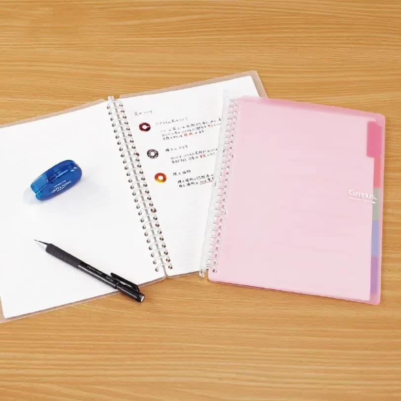 KOKUYO Smart Ring Binder A5 Light Pink | Up to 25 Sheets, Lockable Slim Notebook thumbnail 7