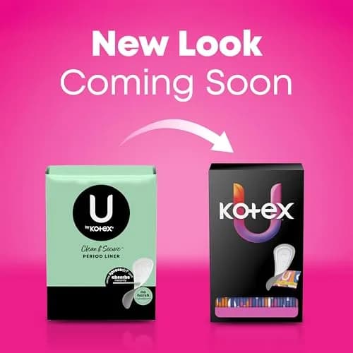 U by Kotex Clean & Secure Panty Liners, Extra Coverage, 112 Count | Hypoallergenic & Dermatologist-Tested thumbnail 2