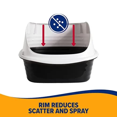 Arm & Hammer Rimmed Cat Litter Box with High Sides and Microban | Large, Odor-Resistant, Made in USA thumbnail 5
