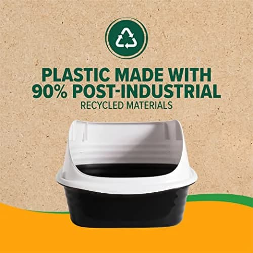 Arm & Hammer Rimmed Cat Litter Box with High Sides and Microban | Large, Odor-Resistant, Made in USA thumbnail 7
