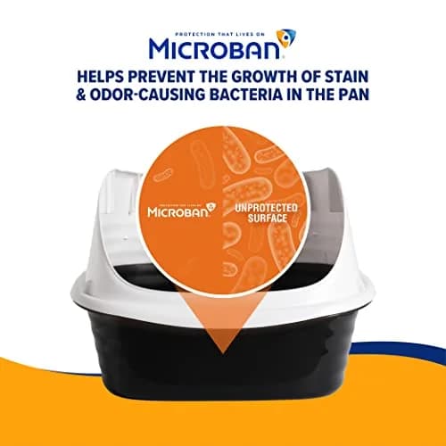 Arm & Hammer Rimmed Cat Litter Box with High Sides and Microban | Large, Odor-Resistant, Made in USA thumbnail 3
