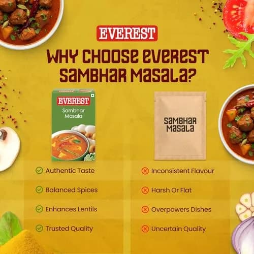 Everest Sambhar Masala 50g (1.76 oz) | Authentic South Indian Flavor thumbnail 4