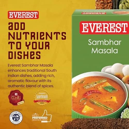 Everest Sambhar Masala 50g (1.76 oz) | Authentic South Indian Flavor thumbnail 2