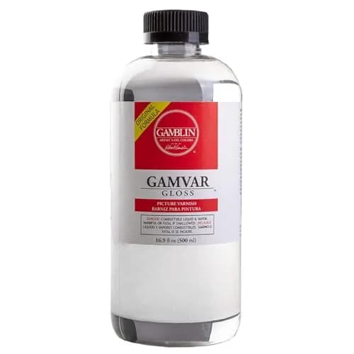 Gamblin Gamvar Gloss Varnish 499 ml (16.9 Oz) | Synthetic Resin Varnish for Acrylic Paintings thumbnail 1