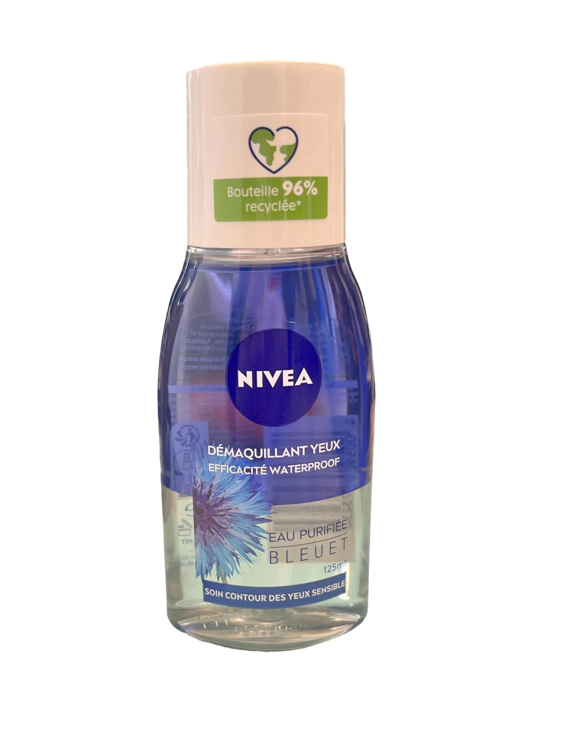 NIVEA Double Effect Eye Make-Up Remover 125ml | Gentle & Effective for Sensitive Eyes — Sunset peach