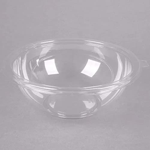 Super Bowl Clear 80 Oz. Salad Bowl PET 25 Pieces | Heavy Duty Recyclable Plastic thumbnail 4