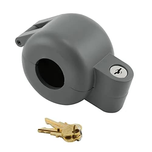 PRIME-LINE Door Knob Lock-Out Device, Keyed Alike, Diecast, Gray (1 Set) | Secure Doorknob Access Control thumbnail 1