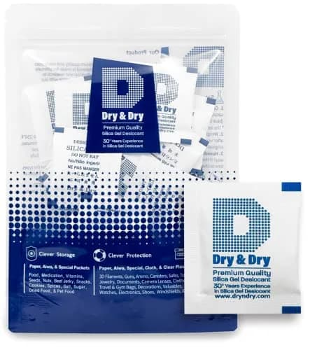 Dry & Dry Silica Gel Packets 3 Gram | Rechargeable Moisture Absorbers for Food & Electronics thumbnail 1