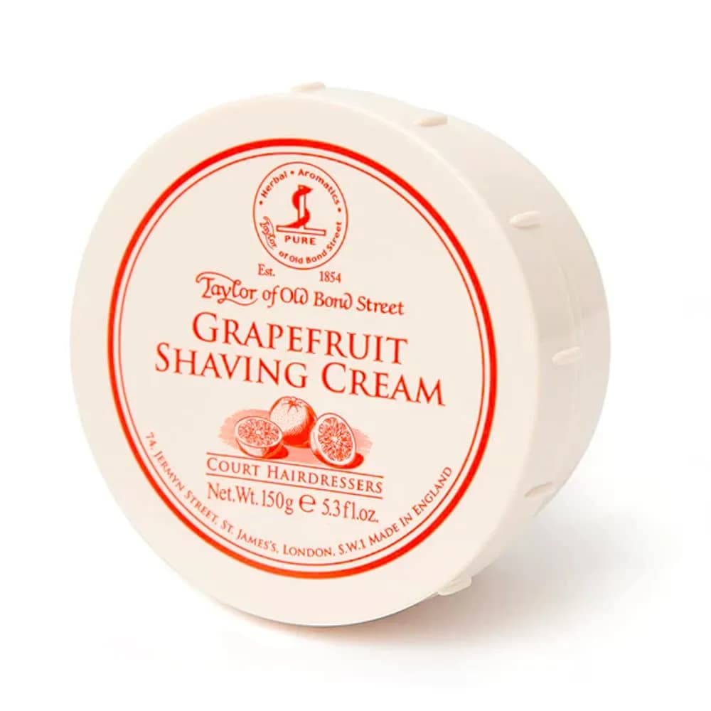 Taylor of Old Bond Street Grapefruit Shaving Cream Bowl, 150 g | Invigorating Citrus Scent, Moisturizes & Softens Hair — Grapefruit