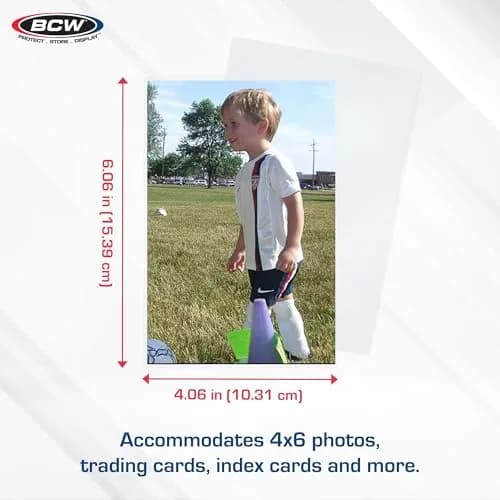 BCW 4x6 Photograph Sleeves - Pack of 100 | Archival Quality Crystal Clear Polypropylene | Acid-Free for Art Prints, Postcards, Pictures, and More! thumbnail 3