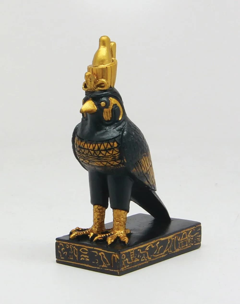 Pacific Giftware Horus Egyptian Guardian Statue 8.25 cm (3.25 Inches) | Hand-Painted Resin Figurine — Blue,gold