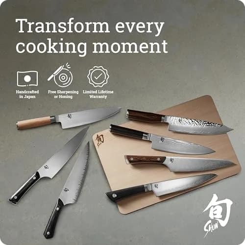Shun Sora 6" Chef's Knife | Japanese VG10 Steel Edge, Full Tang, Balanced Handle thumbnail 7