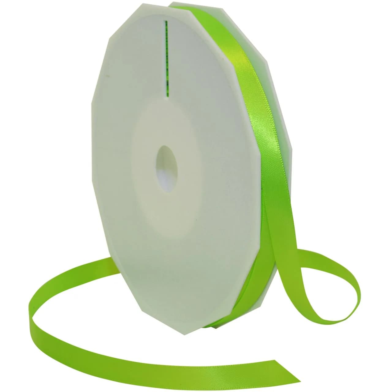 Morex Ribbon Neon Brights Satin, 3/8-inch x 50-Yard | Double Faced, Durable Polyester, Key Lime