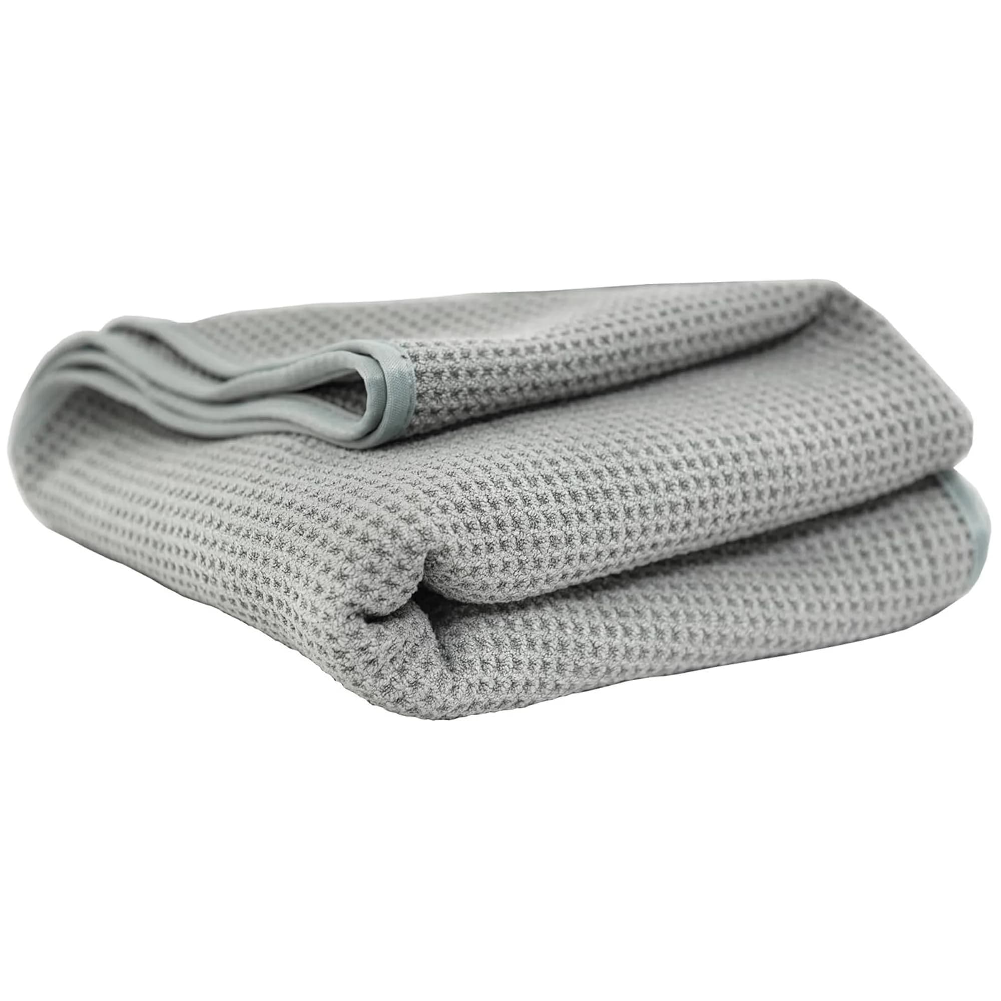 Chemical Guys Waffle Weave Gray Matter Microfiber Drying Towel 63cm x 91cm (25"x 36") | Scratch-Free Drying for Cars — Gray