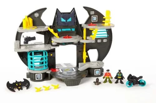 Imaginext Super Friends Batcave Playset with Batman & Robin Figures | Battery-Operated Interactive Toy thumbnail 6