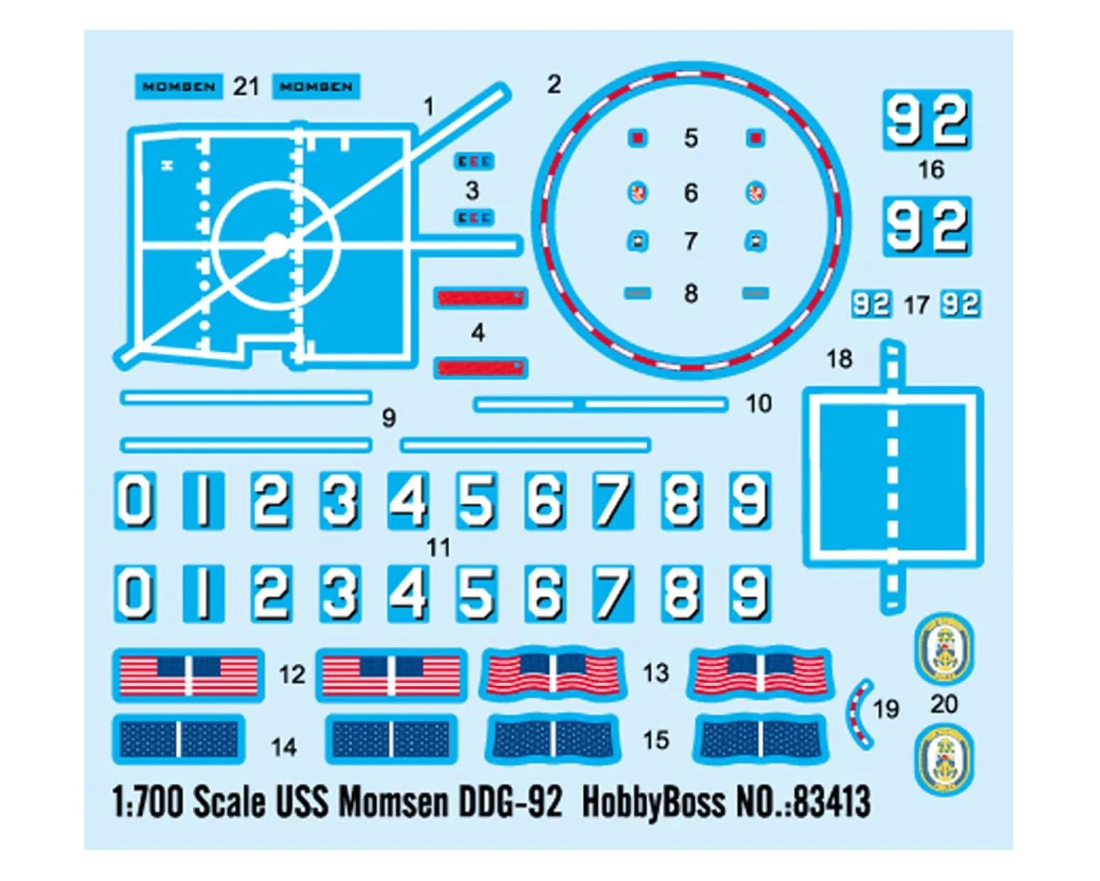 Hobby Boss USS Momsen DDG-92 Kit 1/700 Scale | Detailed Model Building Kit with Photo-Etch Parts - view 3
