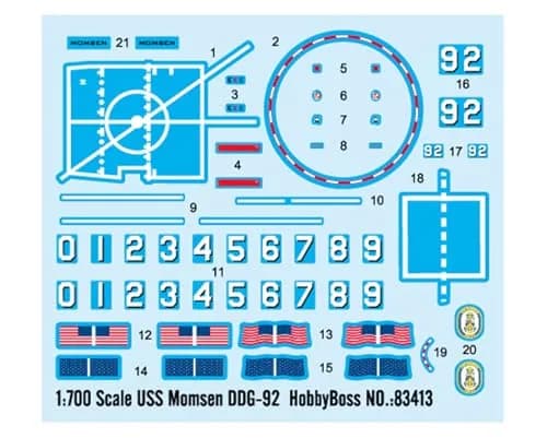 Hobby Boss USS Momsen DDG-92 Kit 1/700 Scale | Detailed Model Building Kit with Photo-Etch Parts thumbnail 3