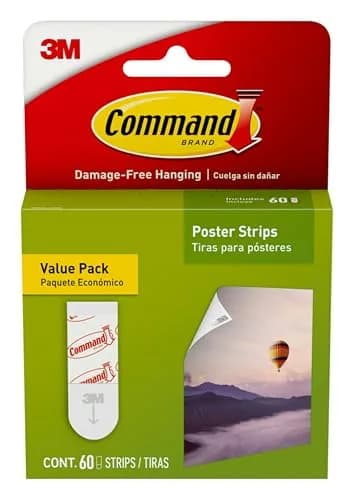 Command Poster Strips 60 Strips | Damage-Free Hanging for Walls and Surfaces thumbnail 1