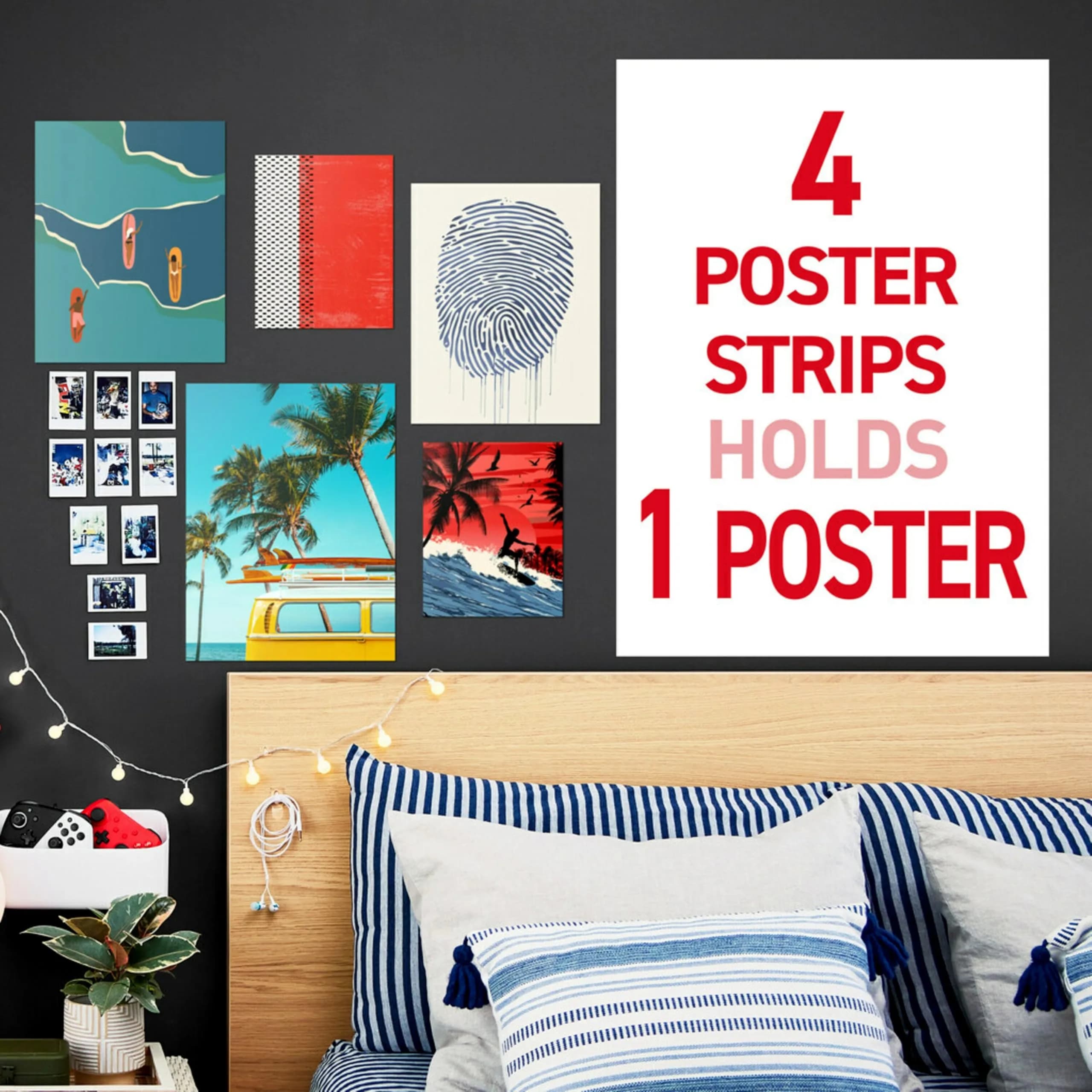 Command Poster Strips 60 Strips | Damage-Free Hanging for Walls and Surfaces - view 3
