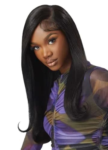 Outre 100% Human Hair Purple Pack Yaki Weave 10" (1 Pack, Dark Brown 2) | 100% Human Hair Weave thumbnail 1