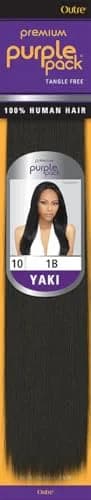 Outre 100% Human Hair Purple Pack Yaki Weave 10" (1 Pack, Dark Brown 2) | 100% Human Hair Weave thumbnail 2