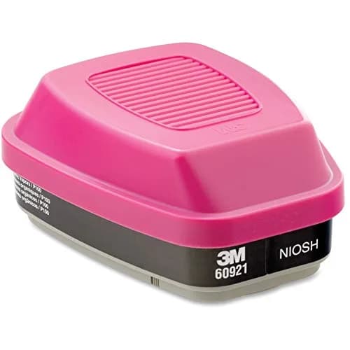 3M P100 Respirator Cartridge/Filter 60921 | NIOSH Approved, 1 Pair, OV/P100, Magenta/Black thumbnail 4