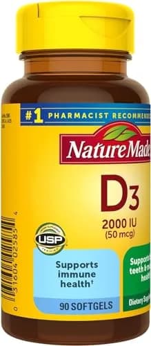 Nature Made Vitamin D3 2000 IU Liquid Softgels 270 Count (90 ea Pack of 3) | Supports Bone, Muscle & Immune Health thumbnail 5