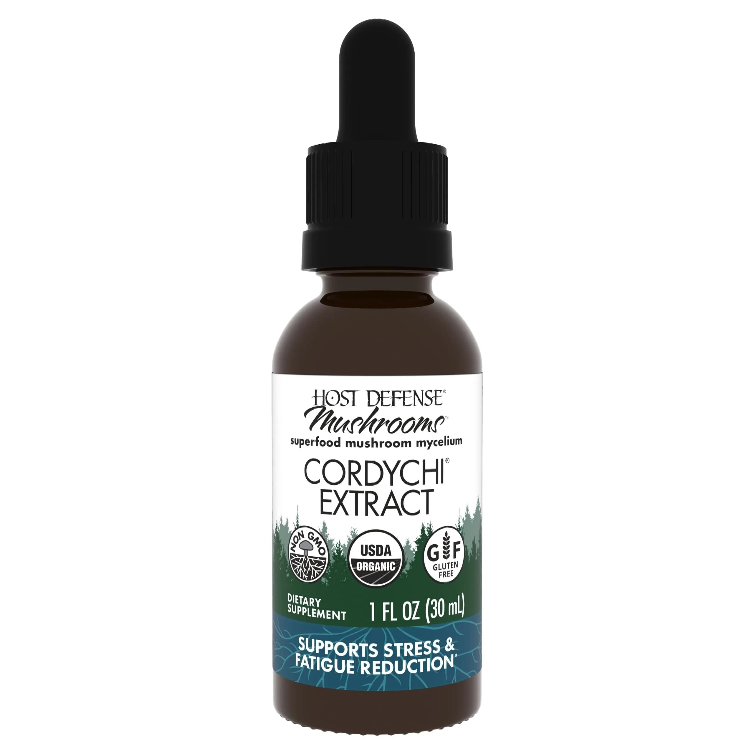 Host Defense CordyChi Extract 1 fl oz | Immune & Energy Support with Organic Mushrooms