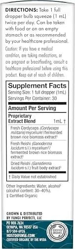 Host Defense CordyChi Extract 1 fl oz | Immune & Energy Support with Organic Mushrooms thumbnail 8