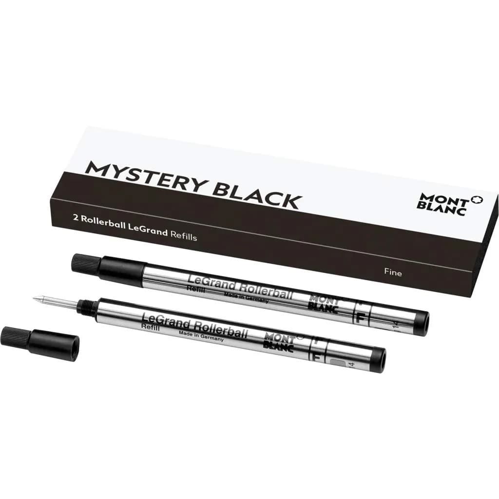 Montblanc Rollerball LeGrand Refills Mystery Black Fine Tip (2 Count) | Smooth Ink Flow for Meisterstück Pens — Mystery Black