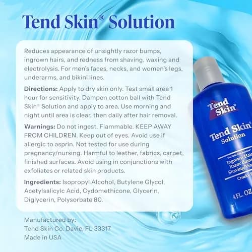 Tend Skin Solution for Razor Bumps and Ingrown Hair, 118ml (4 Fl Oz) | Post-Shave & Waxing Treatment thumbnail 8