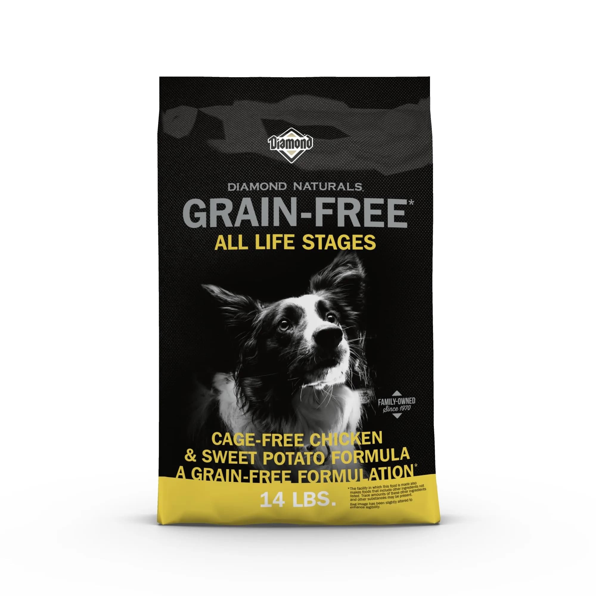 Diamond Naturals Grain-Free Dry Dog Food, Cage-Free Chicken, 14lb | All Life Stages Nutrition with Probiotics — Chicken and Sweet Potato