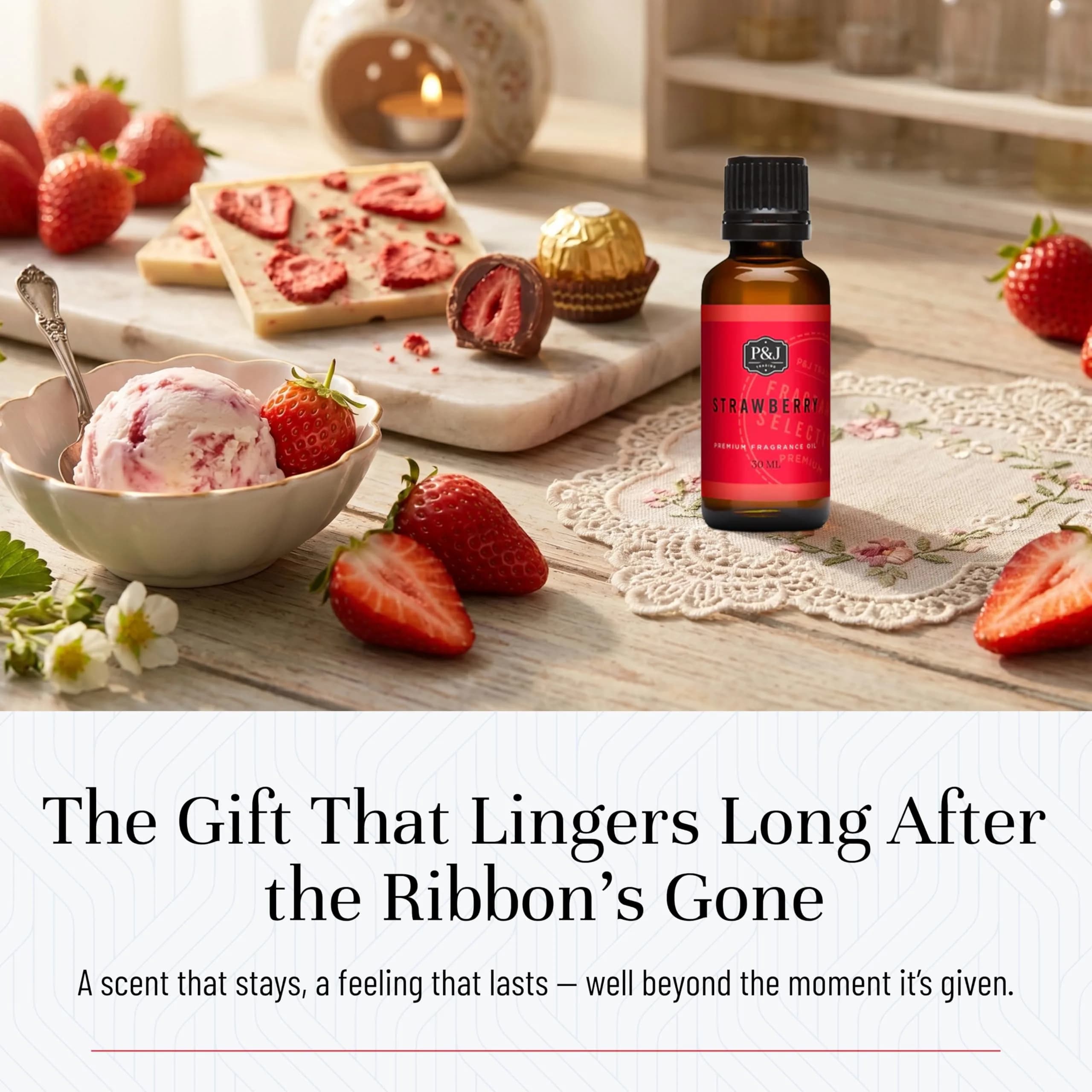 P&J Trading Strawberry Fragrance Oil for Candle Making, 30ml | Fresh Scent for DIY Crafts - view 5