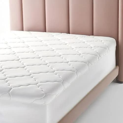 MICROPUFF King Size Fitted Mattress Pad 78" x 80" | Breathable & Soft with Deep Stretch Pockets thumbnail 1